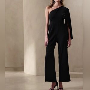 Banana Republic Factory Crepe One-Sleeve Jumpsuit